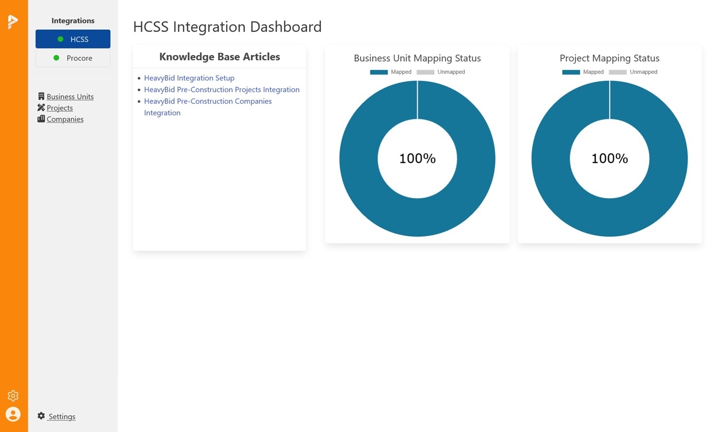 PreconSuite integrations interface